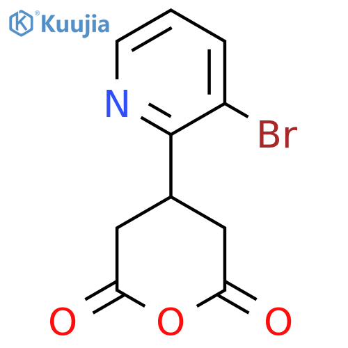 4-(3-bromopyridin-2-yl)oxane-2,6-dione structure