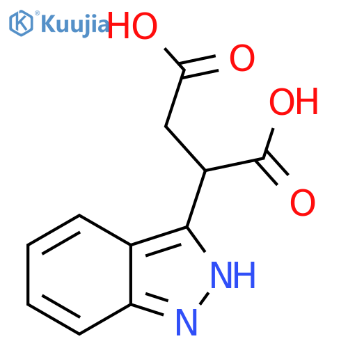 2-(1H-indazol-3-yl)butanedioic acid structure