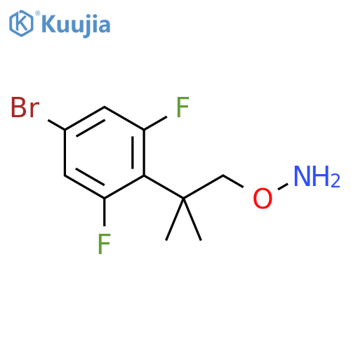O-2-(4-bromo-2,6-difluorophenyl)-2-methylpropylhydroxylamine structure