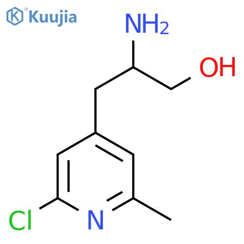 2-amino-3-(2-chloro-6-methylpyridin-4-yl)propan-1-ol structure