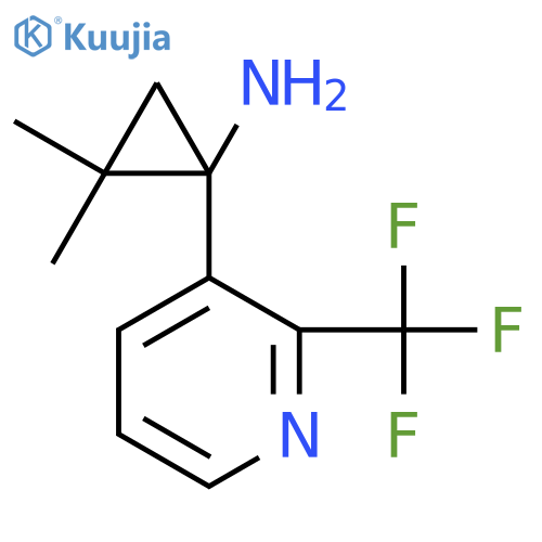 2,2-dimethyl-1-2-(trifluoromethyl)pyridin-3-ylcyclopropan-1-amine structure