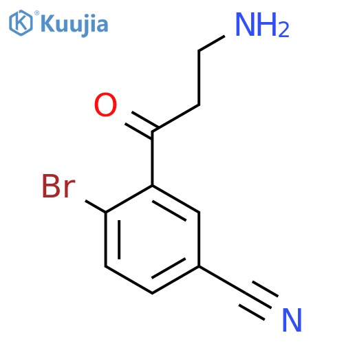 3-(3-aminopropanoyl)-4-bromobenzonitrile structure