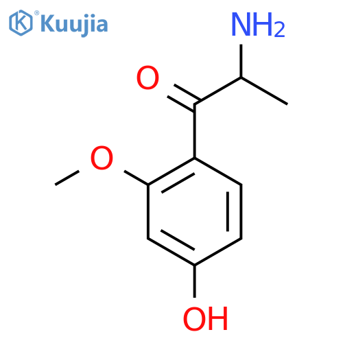 2-amino-1-(4-hydroxy-2-methoxyphenyl)propan-1-one structure