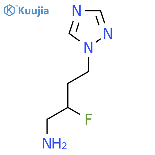2-fluoro-4-(1H-1,2,4-triazol-1-yl)butan-1-amine structure
