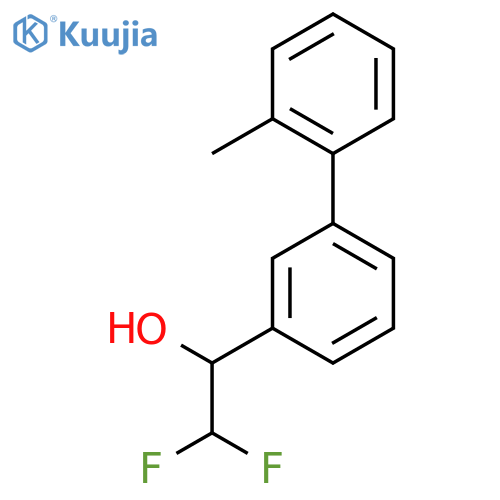 2,2-difluoro-1-3-(2-methylphenyl)phenylethan-1-ol structure