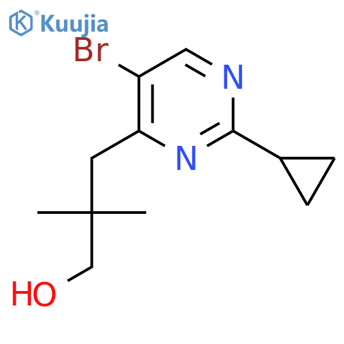 3-(5-bromo-2-cyclopropylpyrimidin-4-yl)-2,2-dimethylpropan-1-ol structure