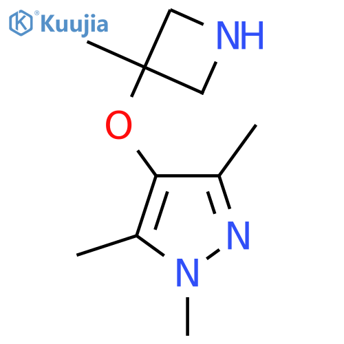 1,3,5-trimethyl-4-(3-methylazetidin-3-yl)oxy-1H-pyrazole structure