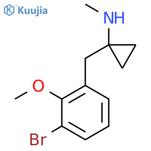 1-[(3-bromo-2-methoxyphenyl)methyl]-N-methylcyclopropan-1-amine structure