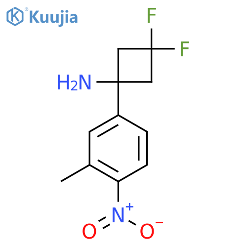 3,3-difluoro-1-(3-methyl-4-nitrophenyl)cyclobutan-1-amine structure