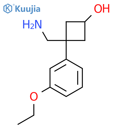 3-(Aminomethyl)-3-(3-ethoxyphenyl)cyclobutan-1-ol structure