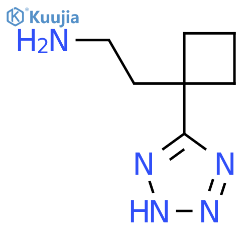 2-1-(1H-1,2,3,4-tetrazol-5-yl)cyclobutylethan-1-amine structure