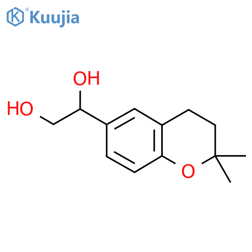 1-(2,2-dimethyl-3,4-dihydro-2H-1-benzopyran-6-yl)ethane-1,2-diol structure