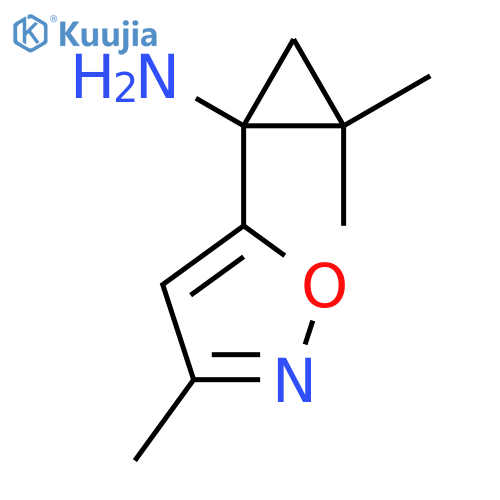 2,2-dimethyl-1-(3-methyl-1,2-oxazol-5-yl)cyclopropan-1-amine structure