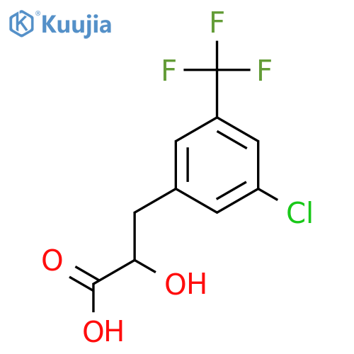3-3-chloro-5-(trifluoromethyl)phenyl-2-hydroxypropanoic acid structure