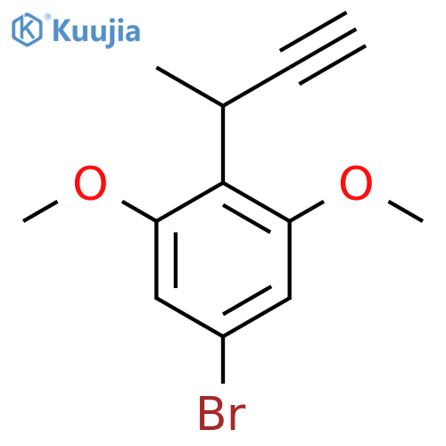 5-bromo-2-(but-3-yn-2-yl)-1,3-dimethoxybenzene structure