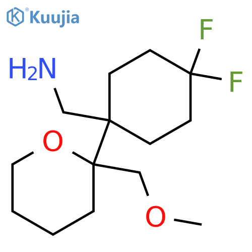 {4,4-difluoro-1-2-(methoxymethyl)oxan-2-ylcyclohexyl}methanamine structure