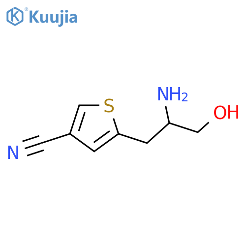 5-(2-amino-3-hydroxypropyl)thiophene-3-carbonitrile structure