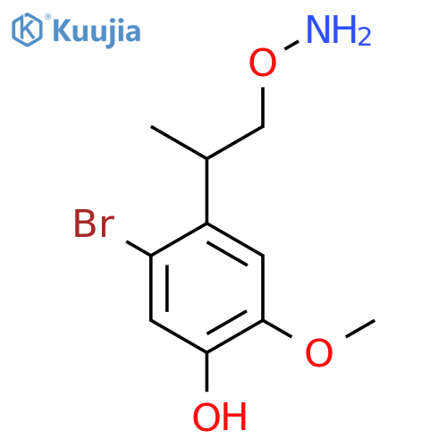 4-1-(aminooxy)propan-2-yl-5-bromo-2-methoxyphenol structure