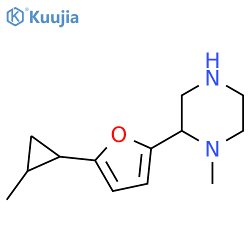 1-methyl-2-5-(2-methylcyclopropyl)furan-2-ylpiperazine structure
