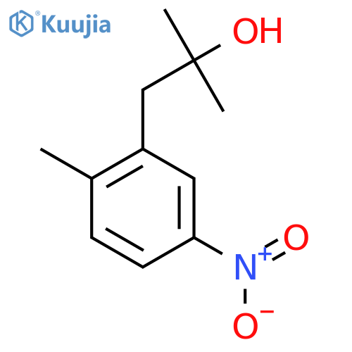 2-methyl-1-(2-methyl-5-nitrophenyl)propan-2-ol structure