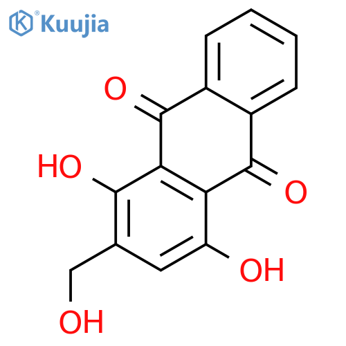 9,10-Anthracenedione,1,4-dihydroxy-2-(hydroxymethyl)- structure