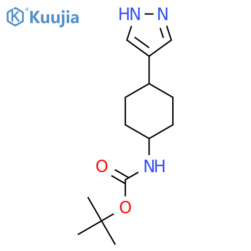 tert-butyl N-4-(1H-pyrazol-4-yl)cyclohexylcarbamate structure