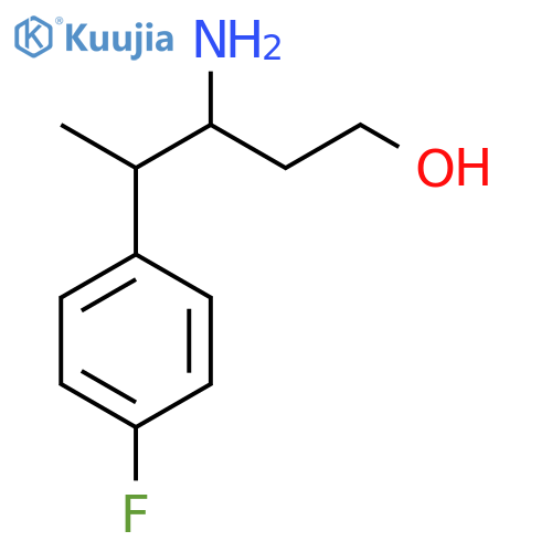 3-amino-4-(4-fluorophenyl)pentan-1-ol structure