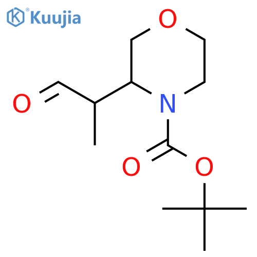 tert-butyl 3-(1-oxopropan-2-yl)morpholine-4-carboxylate structure