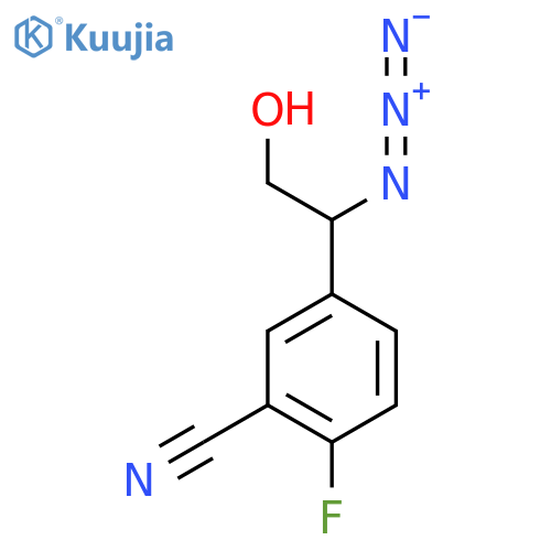 5-(1-azido-2-hydroxyethyl)-2-fluorobenzonitrile structure