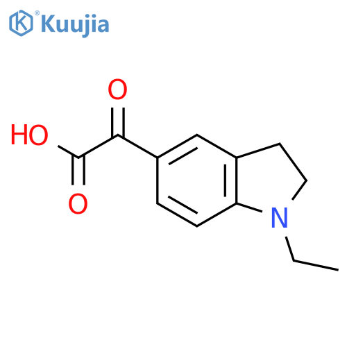 2-(1-ethyl-2,3-dihydro-1H-indol-5-yl)-2-oxoacetic acid structure