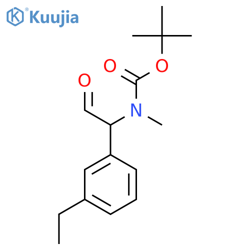 tert-butyl N-[1-(3-ethylphenyl)-2-oxoethyl]-N-methylcarbamate structure