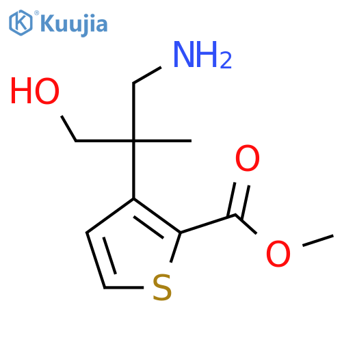 methyl 3-(1-amino-3-hydroxy-2-methylpropan-2-yl)thiophene-2-carboxylate structure