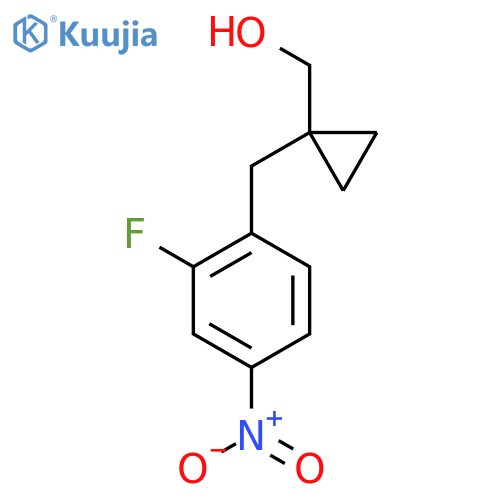 {1-(2-fluoro-4-nitrophenyl)methylcyclopropyl}methanol structure