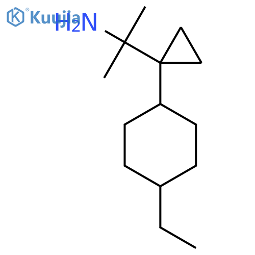 2-1-(4-ethylcyclohexyl)cyclopropylpropan-2-amine structure