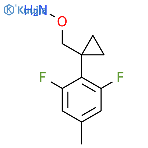 O-{1-(2,6-difluoro-4-methylphenyl)cyclopropylmethyl}hydroxylamine structure