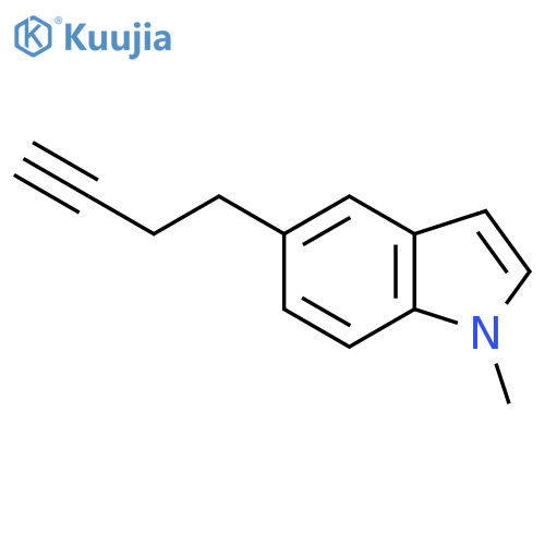 5-(but-3-yn-1-yl)-1-methyl-1H-indole structure
