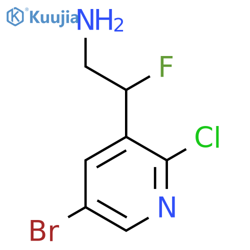 2-(5-bromo-2-chloropyridin-3-yl)-2-fluoroethan-1-amine structure