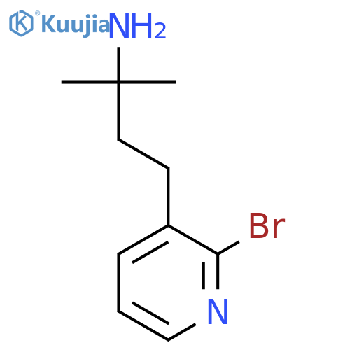 4-(2-bromopyridin-3-yl)-2-methylbutan-2-amine structure