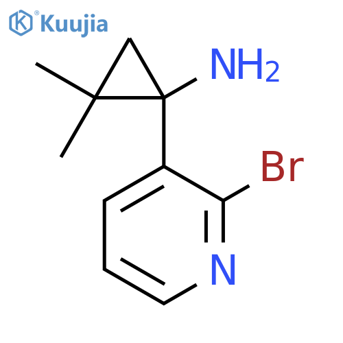 1-(2-Bromopyridin-3-yl)-2,2-dimethylcyclopropan-1-amine structure