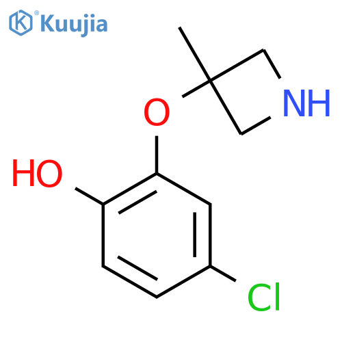 4-chloro-2-(3-methylazetidin-3-yl)oxyphenol structure