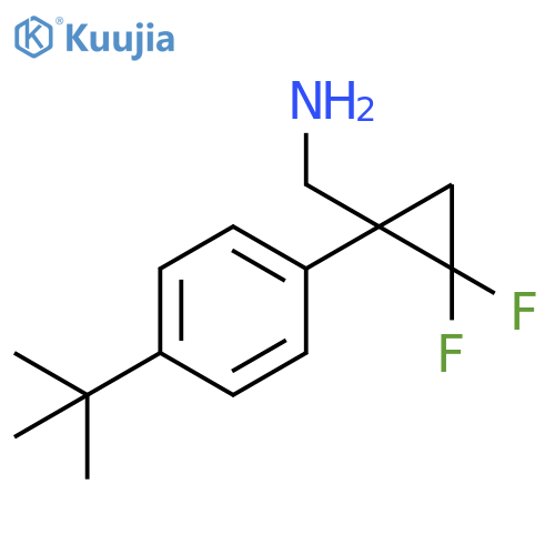 Cyclopropanemethanamine, 1-[4-(1,1-dimethylethyl)phenyl]-2,2-difluoro- structure