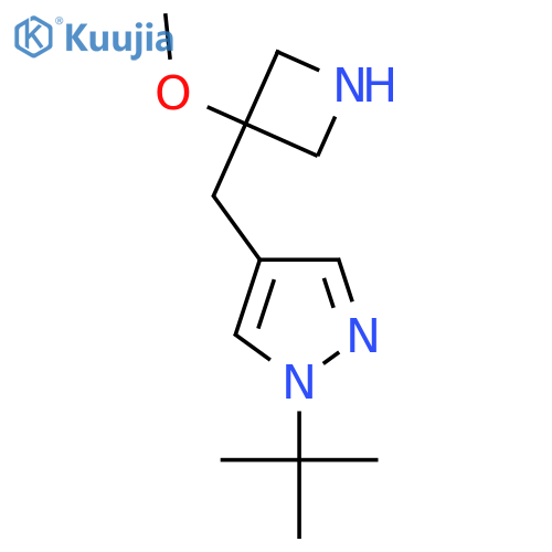 1-tert-butyl-4-[(3-methoxyazetidin-3-yl)methyl]-1H-pyrazole structure