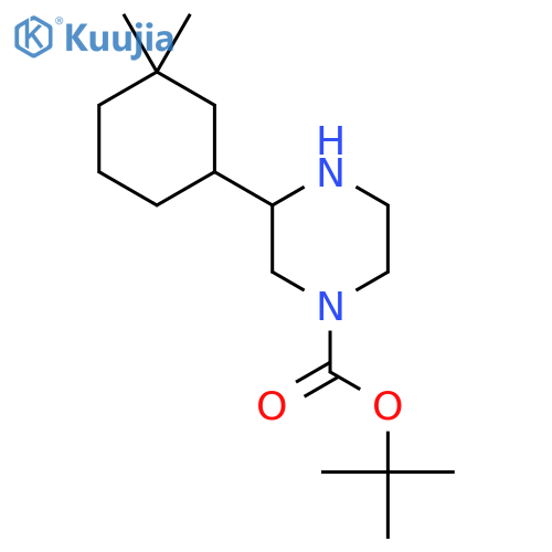 tert-butyl 3-(3,3-dimethylcyclohexyl)piperazine-1-carboxylate structure