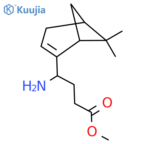 methyl 4-amino-4-{6,6-dimethylbicyclo3.1.1hept-2-en-2-yl}butanoate structure