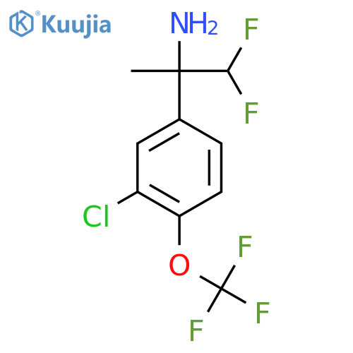 2-3-chloro-4-(trifluoromethoxy)phenyl-1,1-difluoropropan-2-amine structure