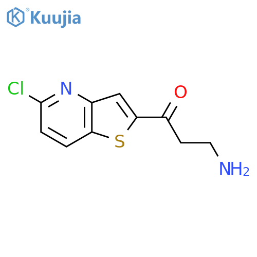 3-amino-1-{5-chlorothieno3,2-bpyridin-2-yl}propan-1-one structure