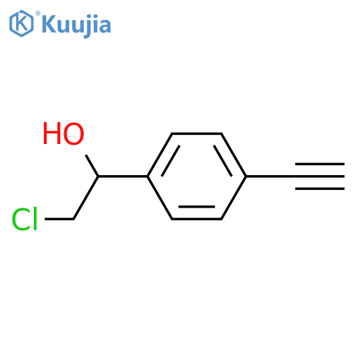 2-chloro-1-(4-ethynylphenyl)ethan-1-ol structure