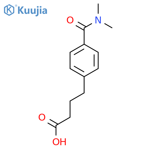 4-4-(dimethylcarbamoyl)phenylbutanoic acid structure