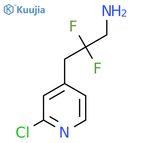 3-(2-chloropyridin-4-yl)-2,2-difluoropropan-1-amine structure