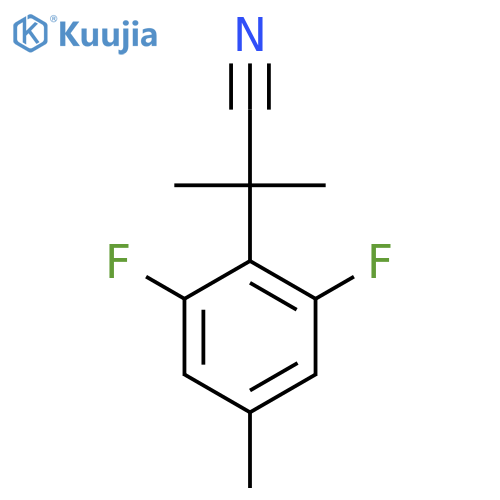 2-(2,6-difluoro-4-methylphenyl)-2-methylpropanenitrile structure
